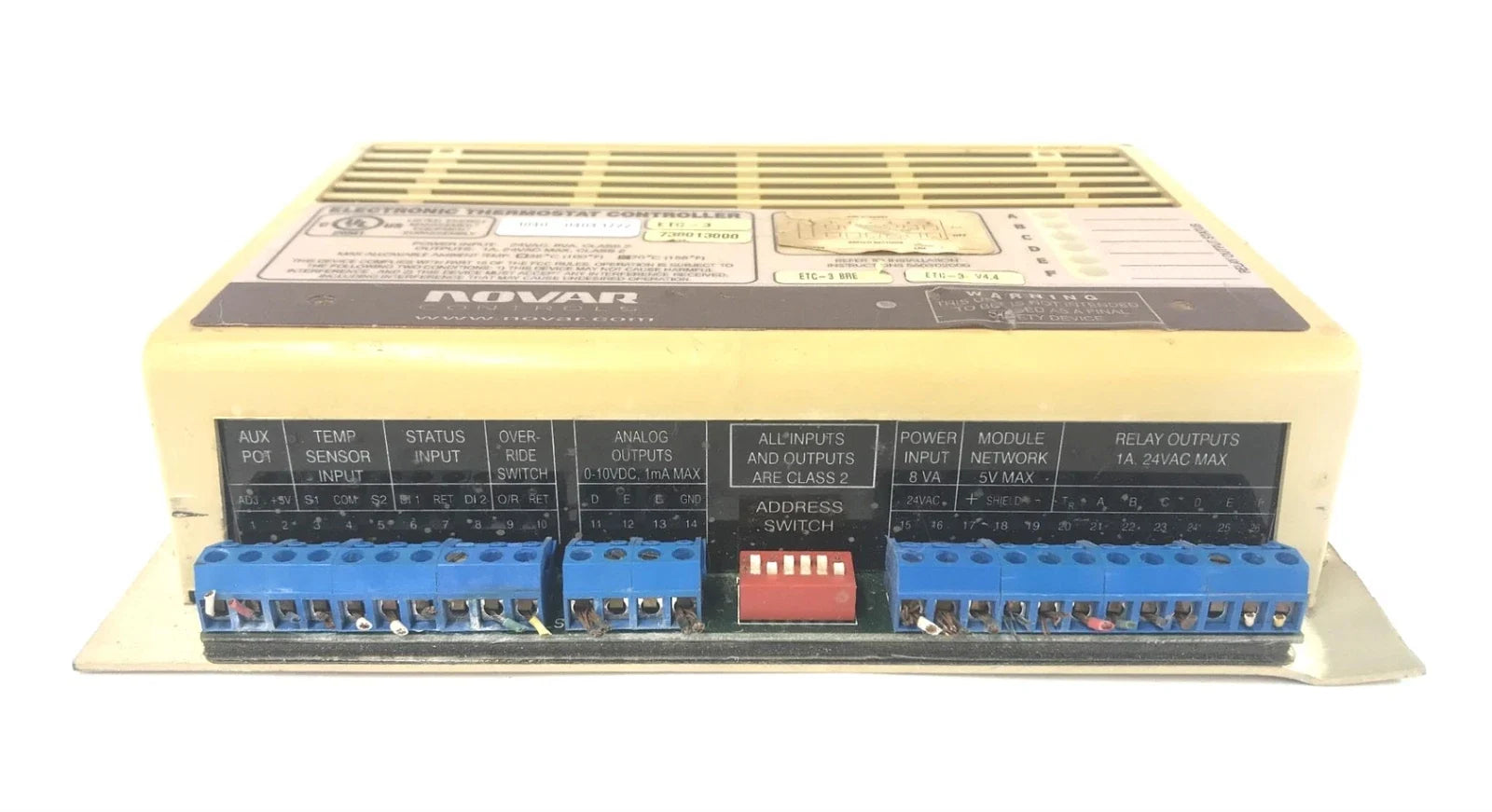 738013000 | Novar ETC-3 BRE Electronic Thermostat Controller for HVAC Systems