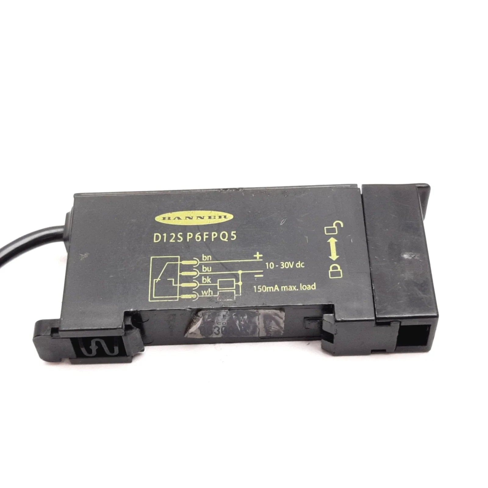 D12SP6FPQ | Banner Engineering D12 Plastic Fiber Optic Photoelectric Sensor