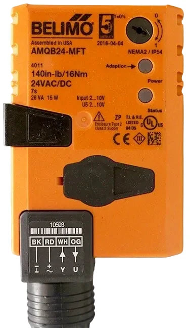 AMQB24-MFT | Belimo 140 In Lb Modulating Damper Actuator 24V Non Spring Return
