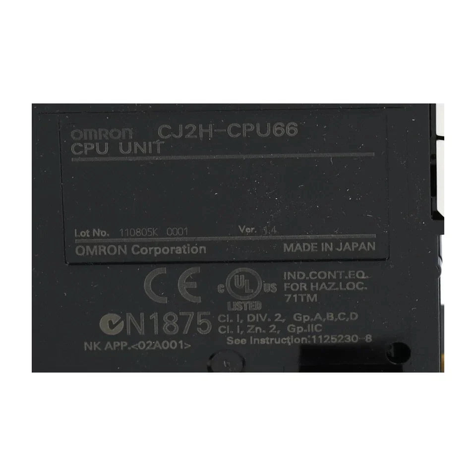 CJ2H-CPU66 | Omron High-Speed PLC CPU with 150K Steps