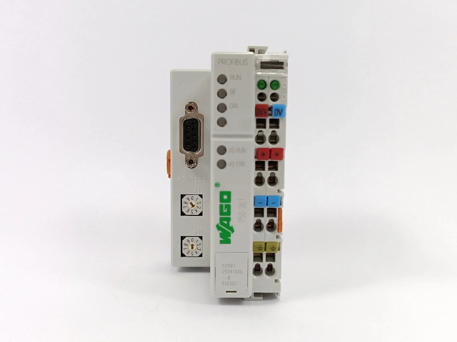 750-301 | Wago PROFIBUS DP Fieldbus Coupler for WAGO I/O System 750