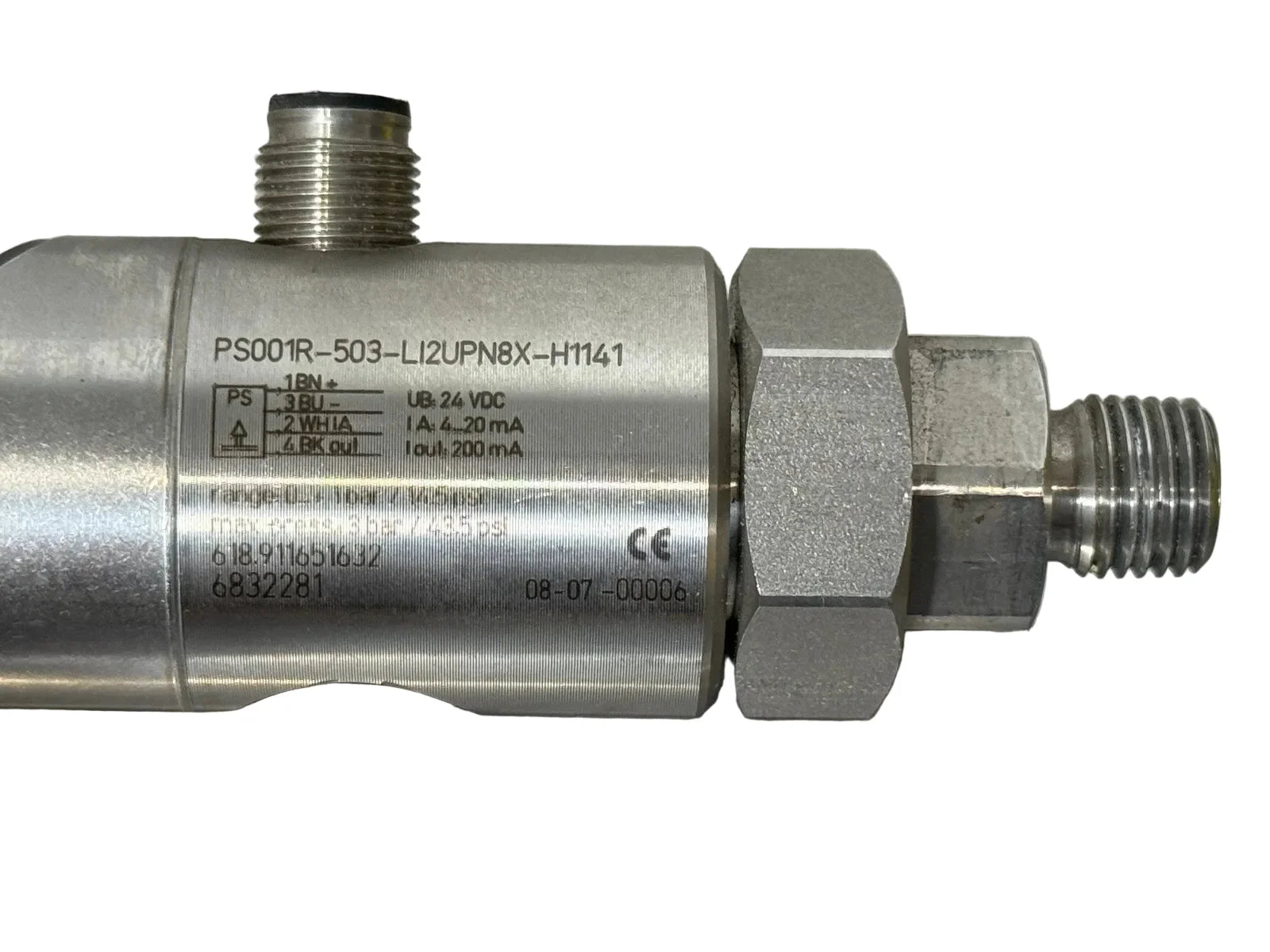 PS001R-503-LI2UPN8X-H1141 | Turck Programmable Pressure Sensor, 0–1 Bar, IO-Link