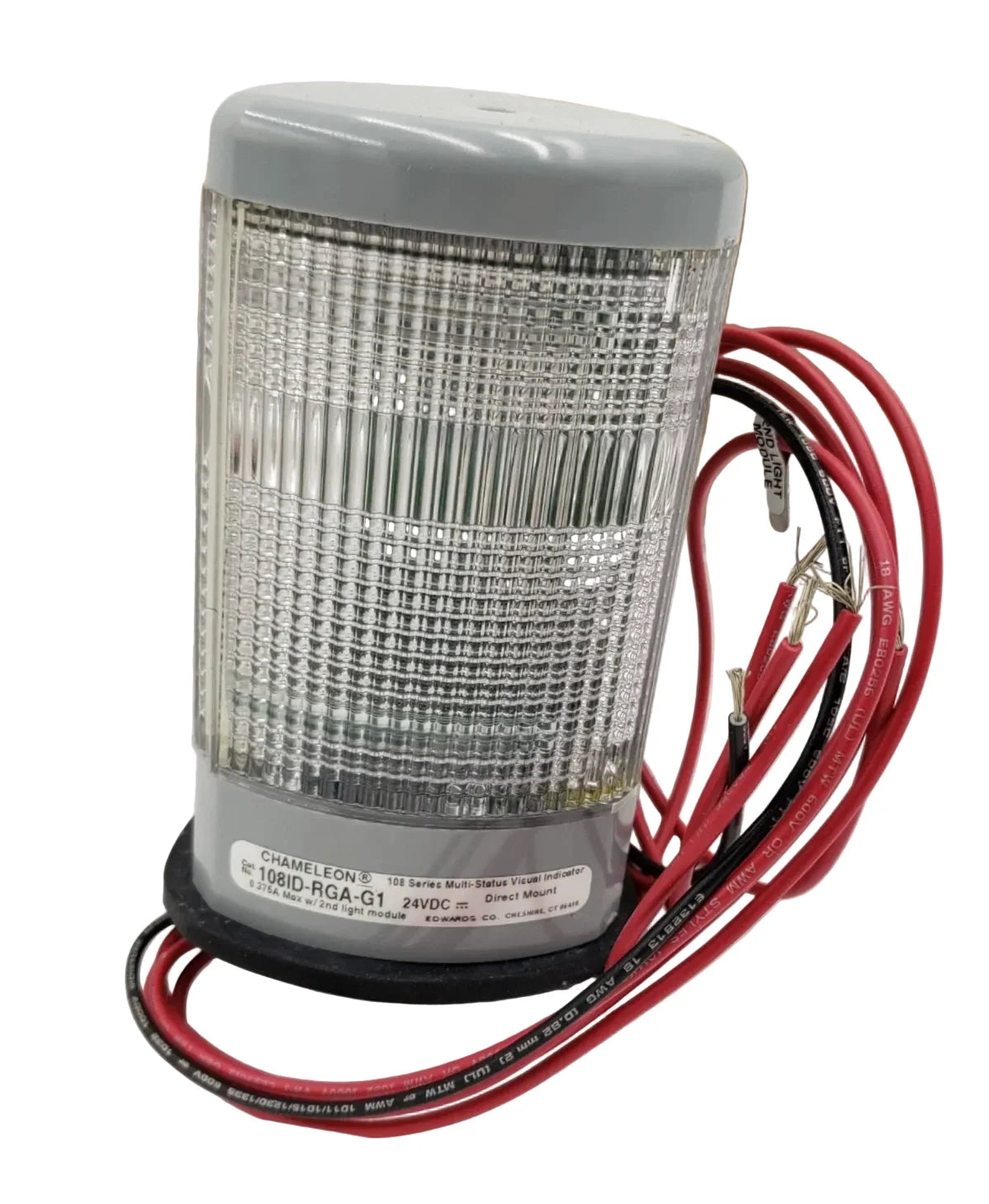Edwards Signaling 108ID-RGA-G1 24 VDC Tri-Color LED Stack Light for Industrial Status Indication