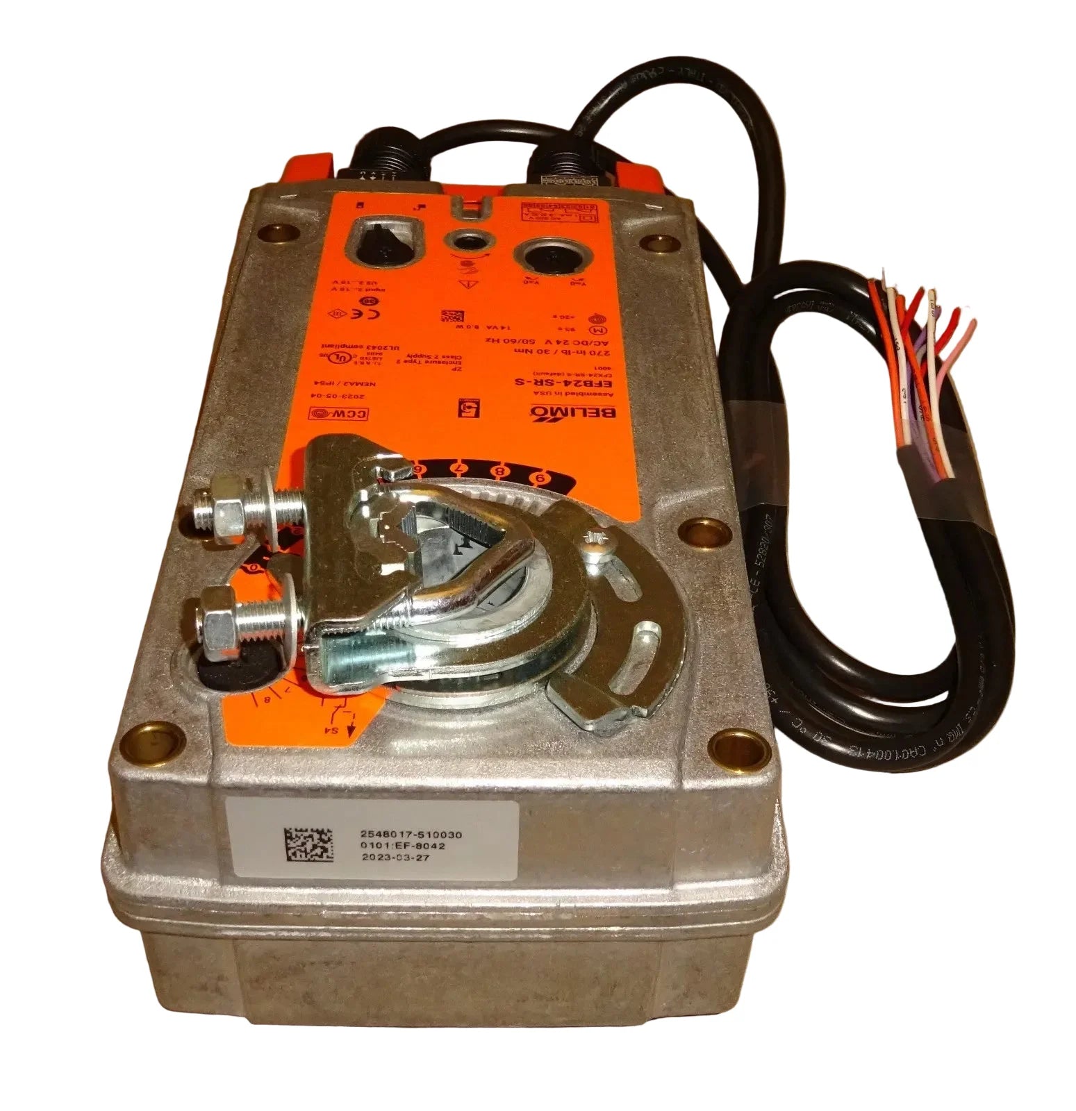 EFB24-SR-S | Belimo Spring Return Damper Actuator 270 In Lb 24V With Auxiliary Switches