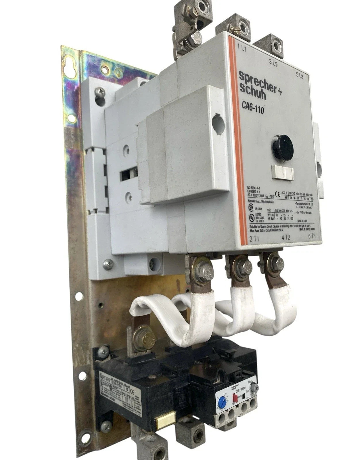 Sprecher + Schuh CA6-110 IEC Power Contactor 160A 3-Pole 24VDC Coil 75 HP