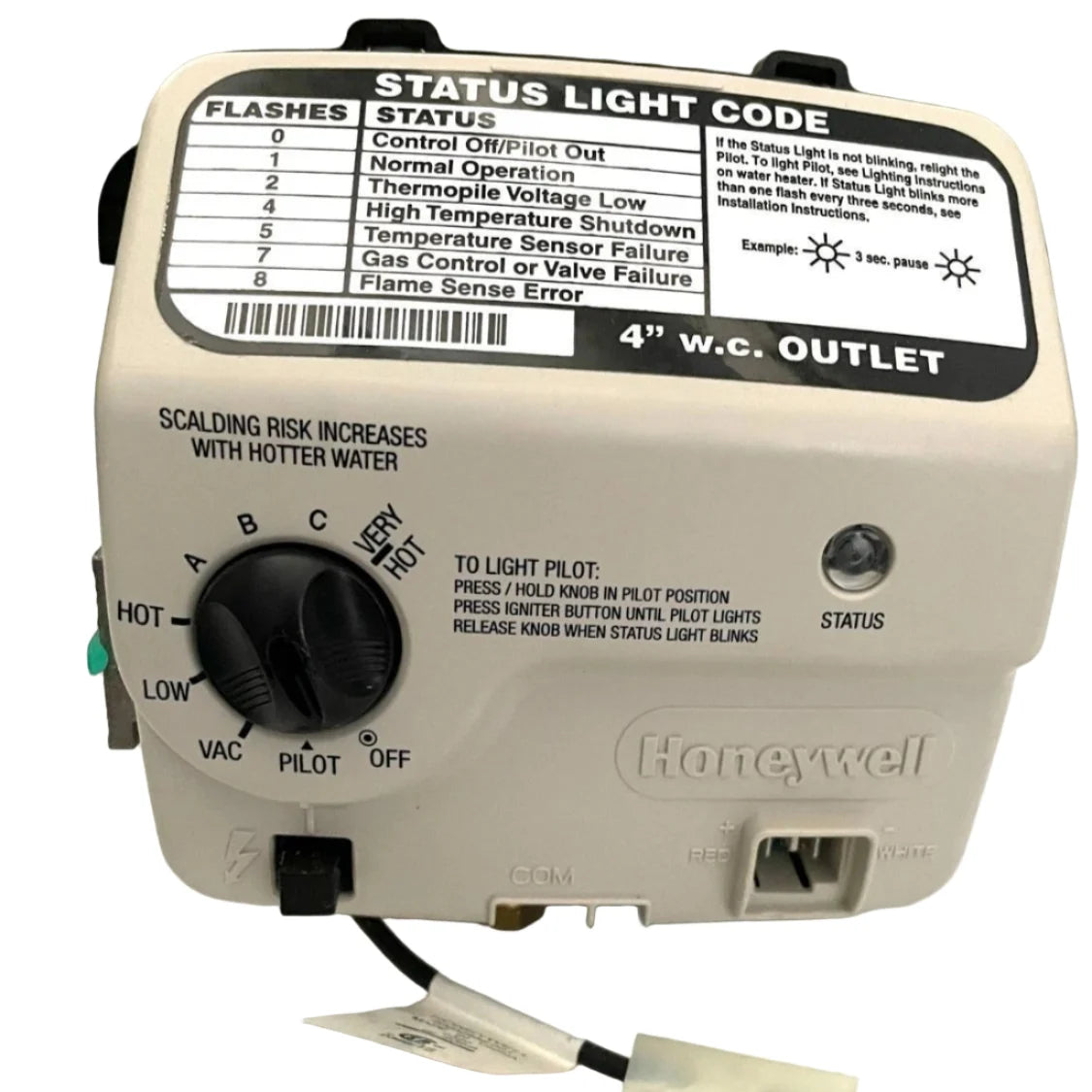 WV8840B1141 | Honeywell Water Heater Gas Valve