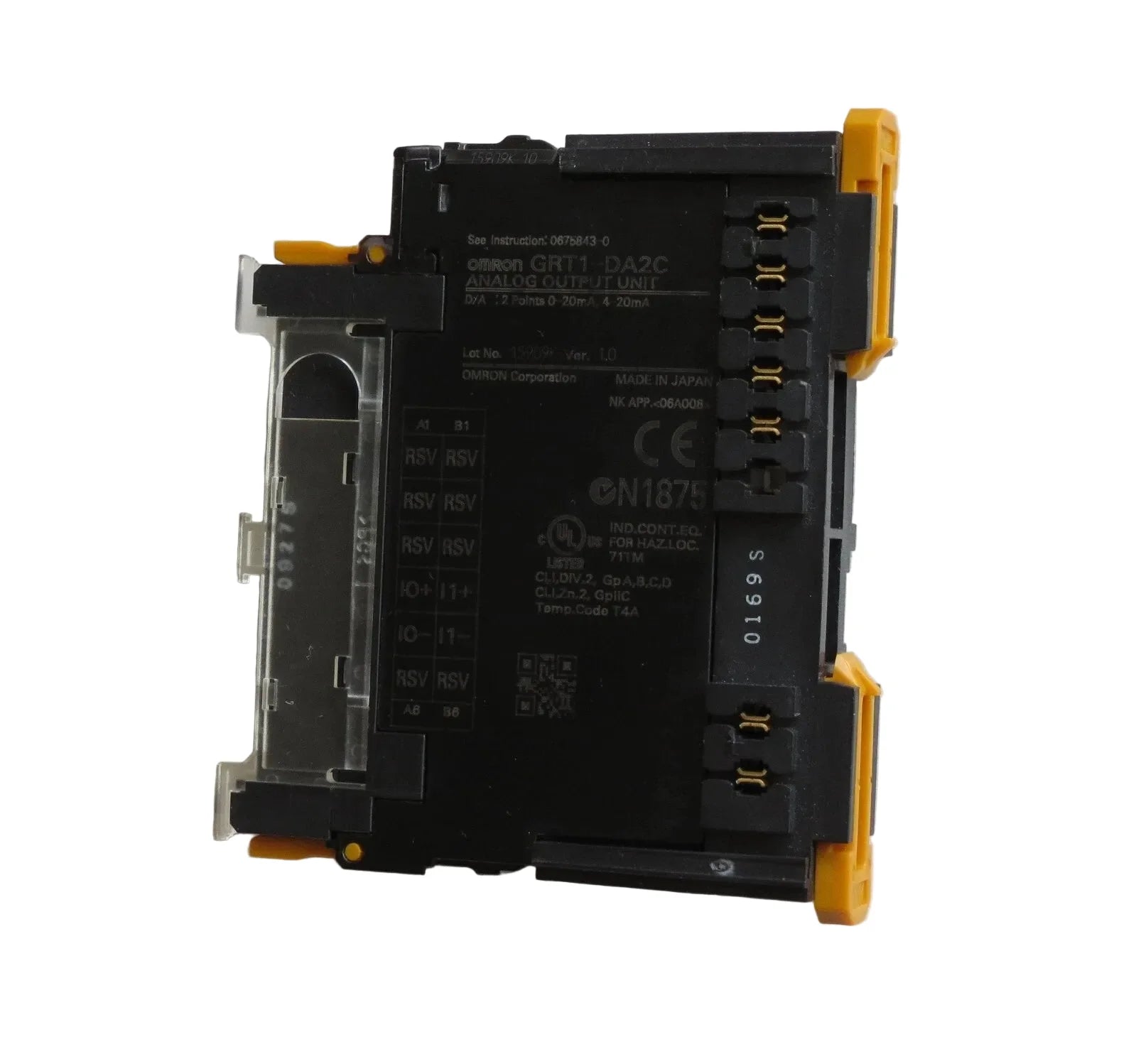 Omron GRT1-DA2C SmartSlice Analog Output Module 2x 4-20mA PLC I/O