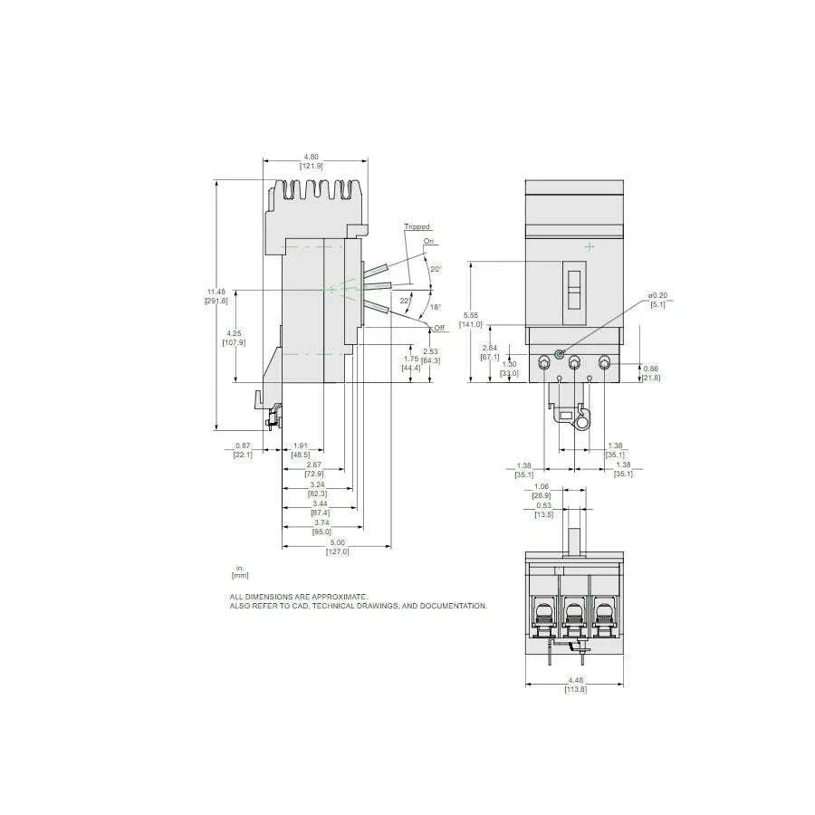 JLA36200 | Schneider Electric 200A J-Frame 600VAC Molded Case Circuit Breaker