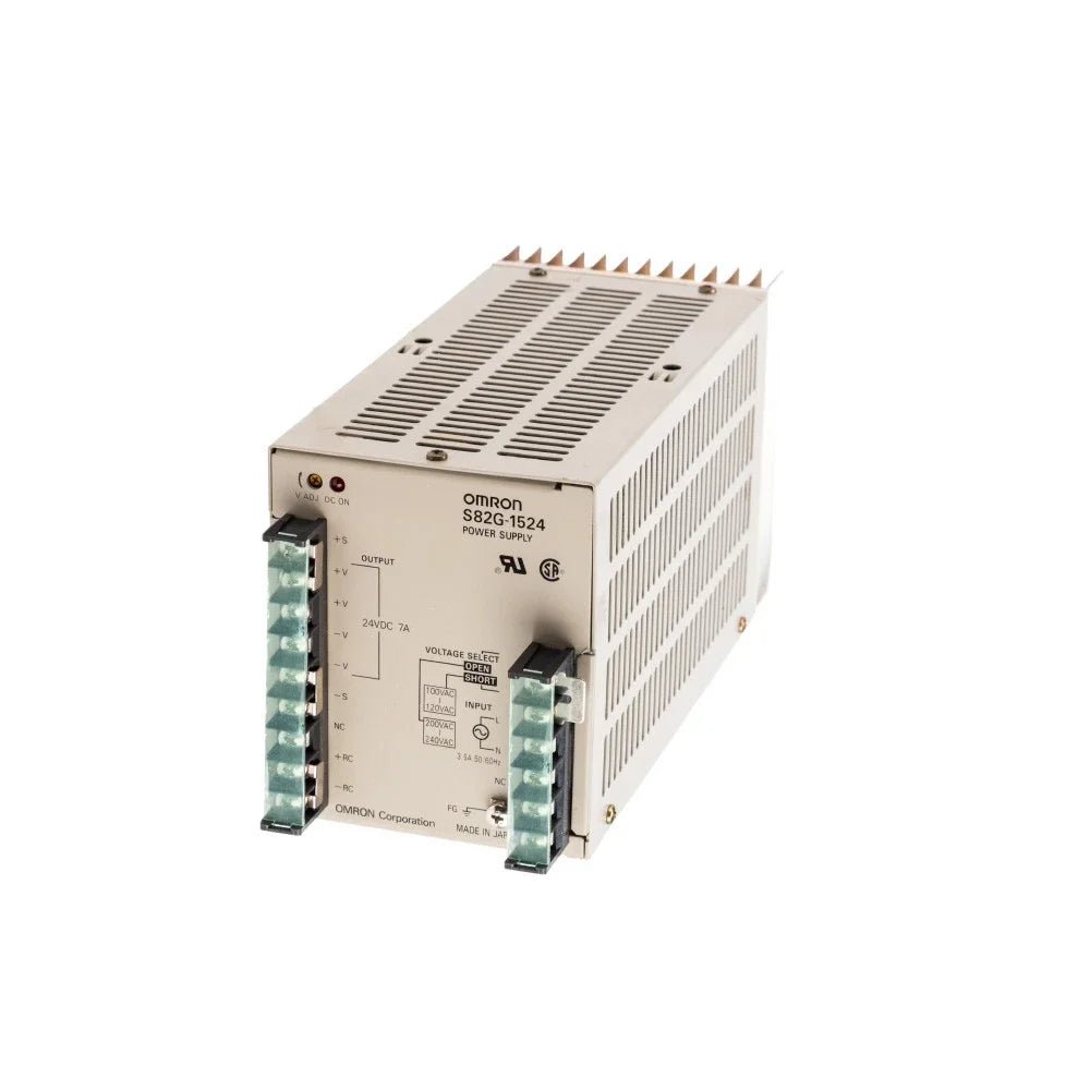 S82G-1524 | Omron S82G Series Switching Power Supply 150W 24VDC 7A Input 120/240VAC With Protection And Remote Sensing