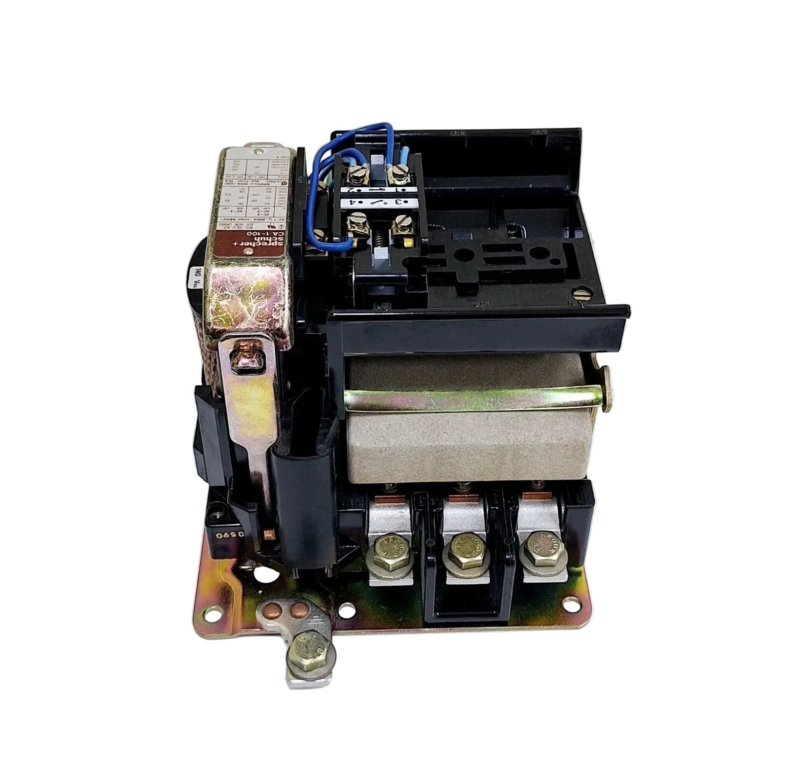 Sprecher + Schuh CA1-100 Size 4 IEC Power Contactor 160A 600VAC 3-Pole