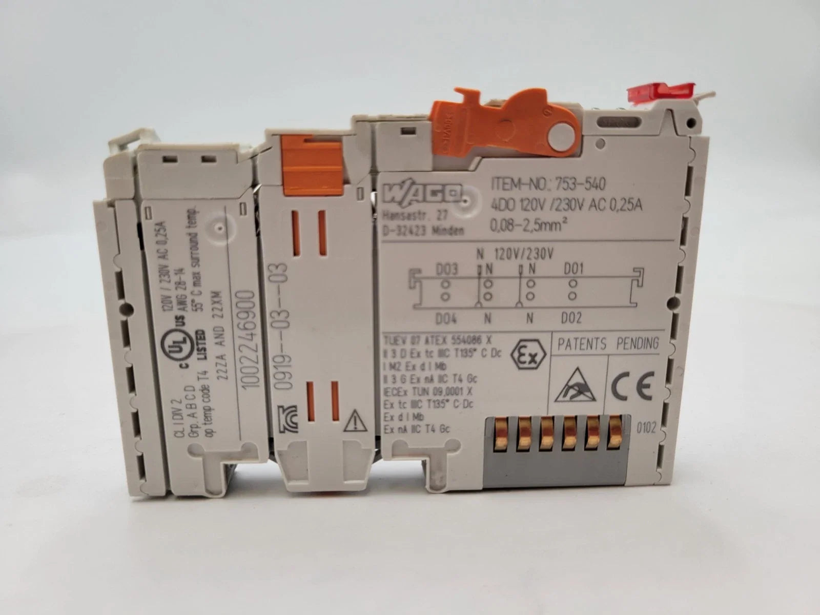 753-540 | WAGO 4-Channel 230 VAC Solid-State Digital Output Module