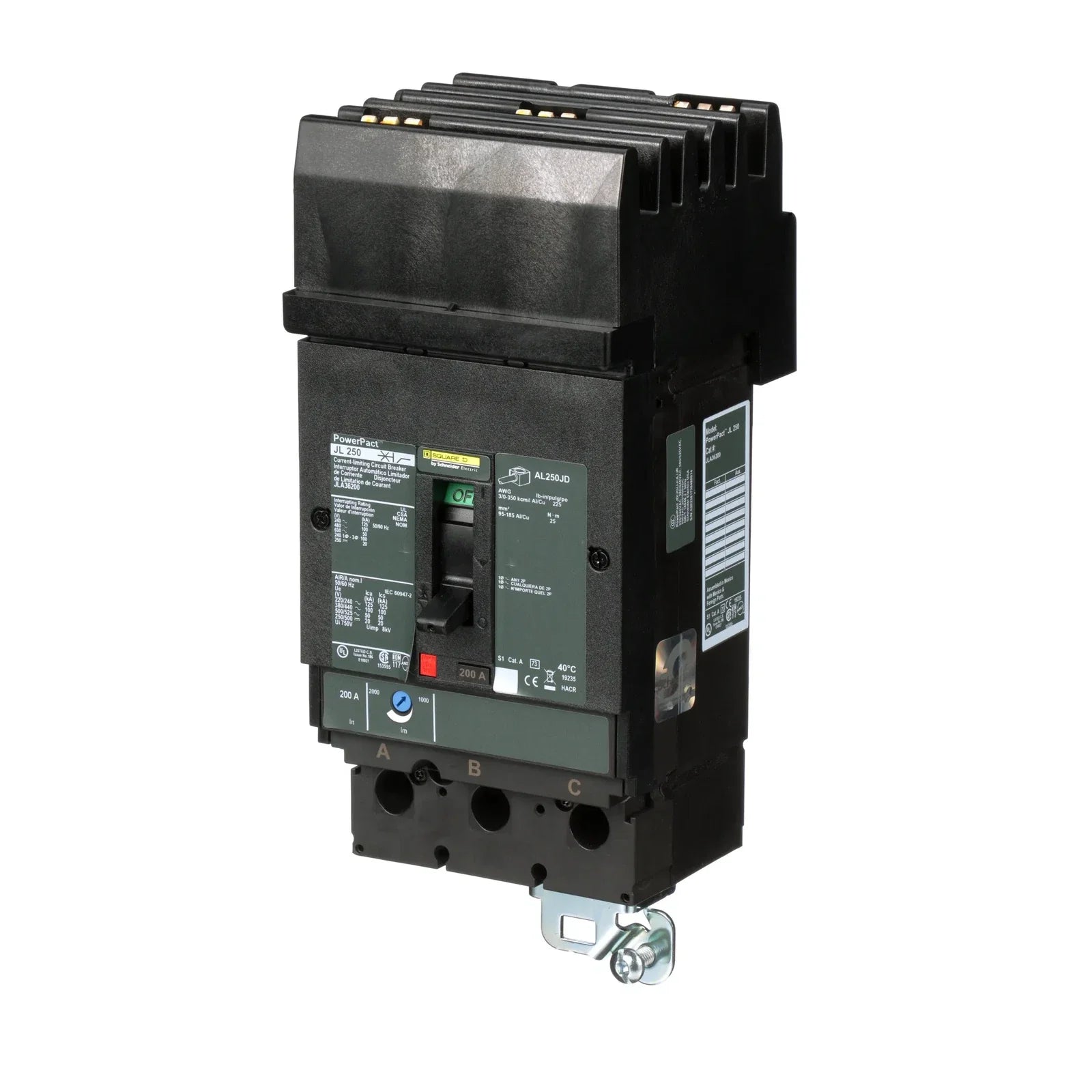 JLA36200 | Schneider Electric 200A J-Frame 600VAC Molded Case Circuit Breaker