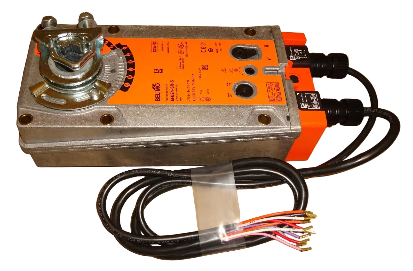 EFB24-SR-S | Belimo Spring Return Damper Actuator 270 In Lb 24V With Auxiliary Switches