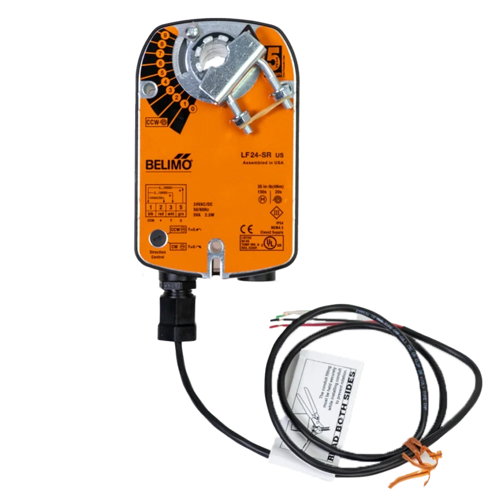 LF24-SR US | Belimo 35 In Lb Spring Return Modulating Damper Actuator 24V