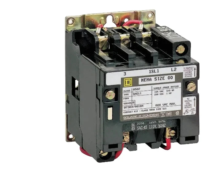 8502SDO2V08 | Square D NEMA Size 2 45A 3-Pole Non-Reversing Contactor, 208VAC Coil