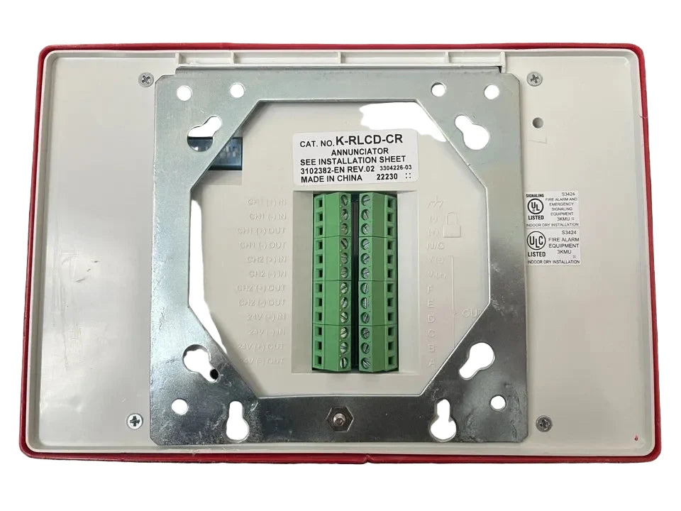 K-RLCD-CR | Kidde R-Series LCD Annunciator with 4x20 Backlit Display