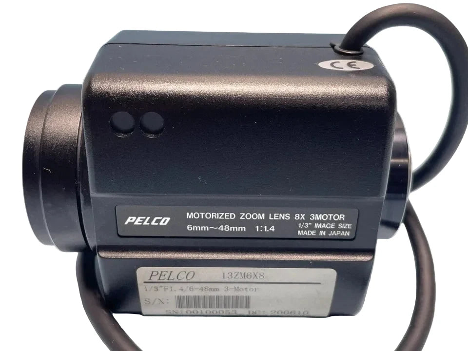 13ZM6X8 | Pelco 1/3-Inch Machine Vision Zoom Lens 6–48 mm