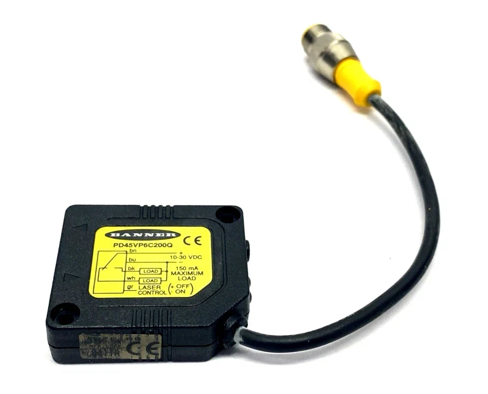 PD45VP6C200Q | Banner Engineering PicoDot Convergent Laser Photoelectric Sensor