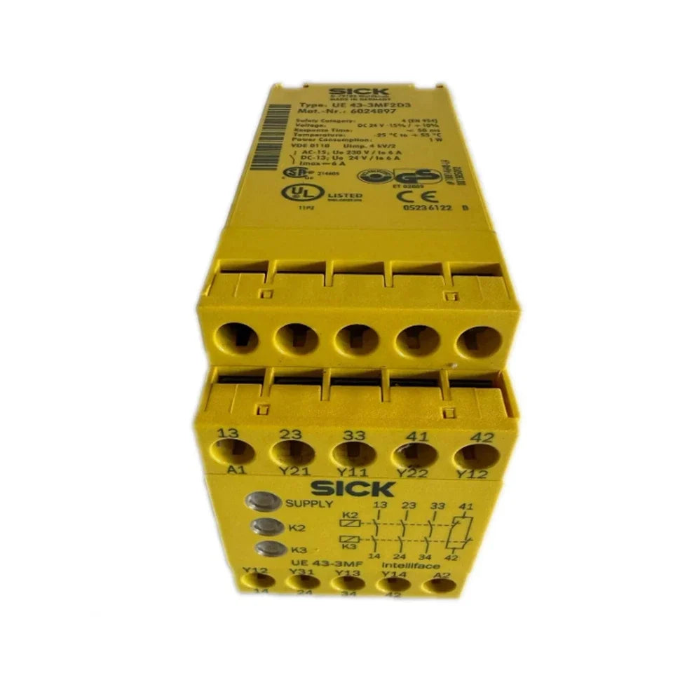 UE43-3MF2D3 | SICK Safety Relay SIL3 PL e, 3 NO Outputs, 24 VDC