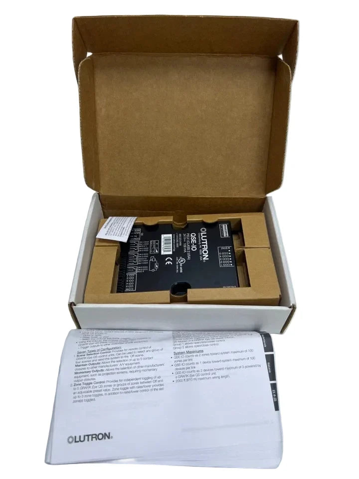 QSE-IO | Lutron QS 5-Input/5-Output Contact Closure Interface 24–36VDC