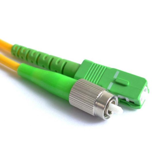 Fiber Optic Patch Cable, SC to FC APC-APC, 3 meters, 3mm, Simplex, SM | Plus Corning® SMF-28® Ultra Fiber