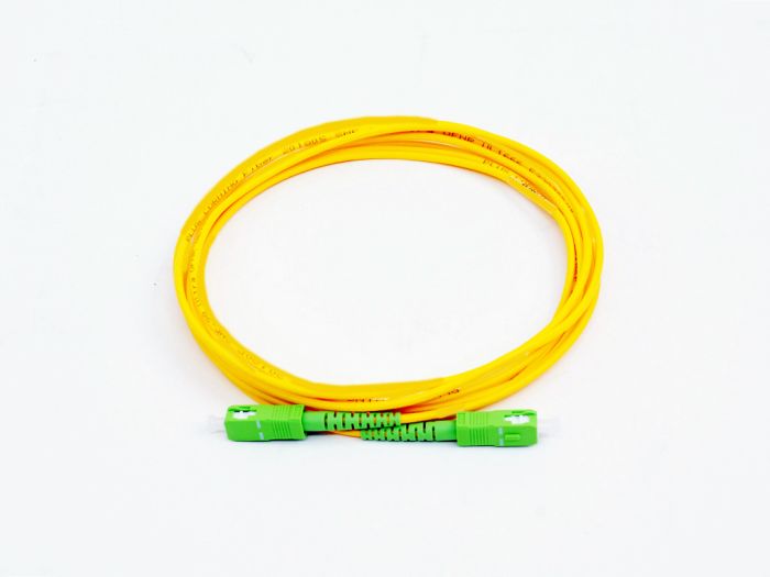 Fiber Optic Patch Cable, SC APC to SC APC, 1 meter, 3mm, Simplex, SM | Plus Corning® SMF-28® Ultra Fiber