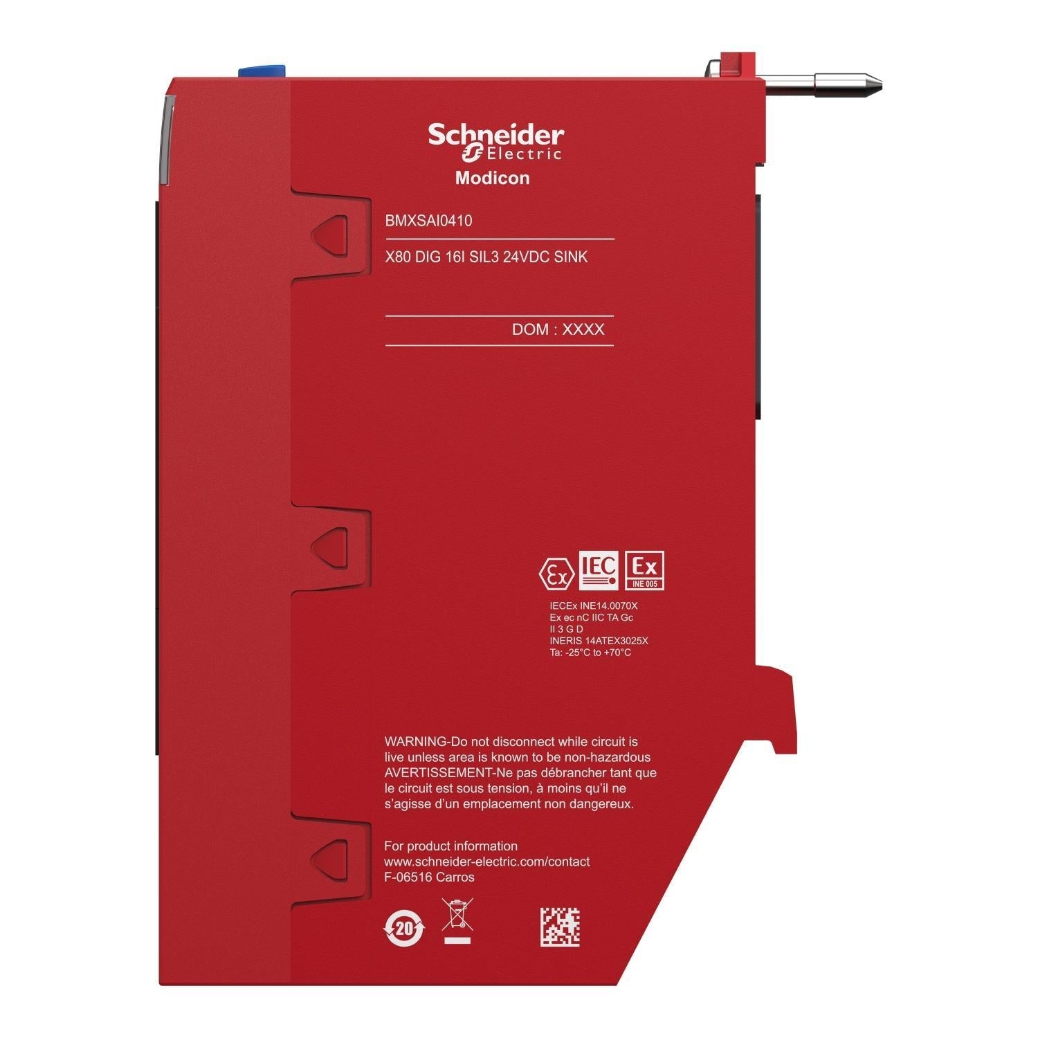BMXSAI0410 | Schneider Electric Modicon X80 Safety Analog Input Module, 4× 4–20 mA