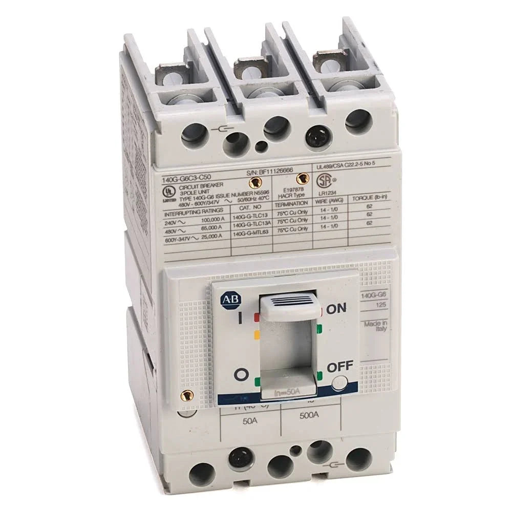 140G-G6C3-C50 | Allen-Bradley 140G 125A Frame Molded Case Circuit Breaker
