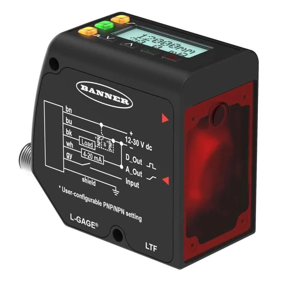 LTF12IC2LDQ | Banner LTF Series Long-Range Photoelectric Laser Sensor