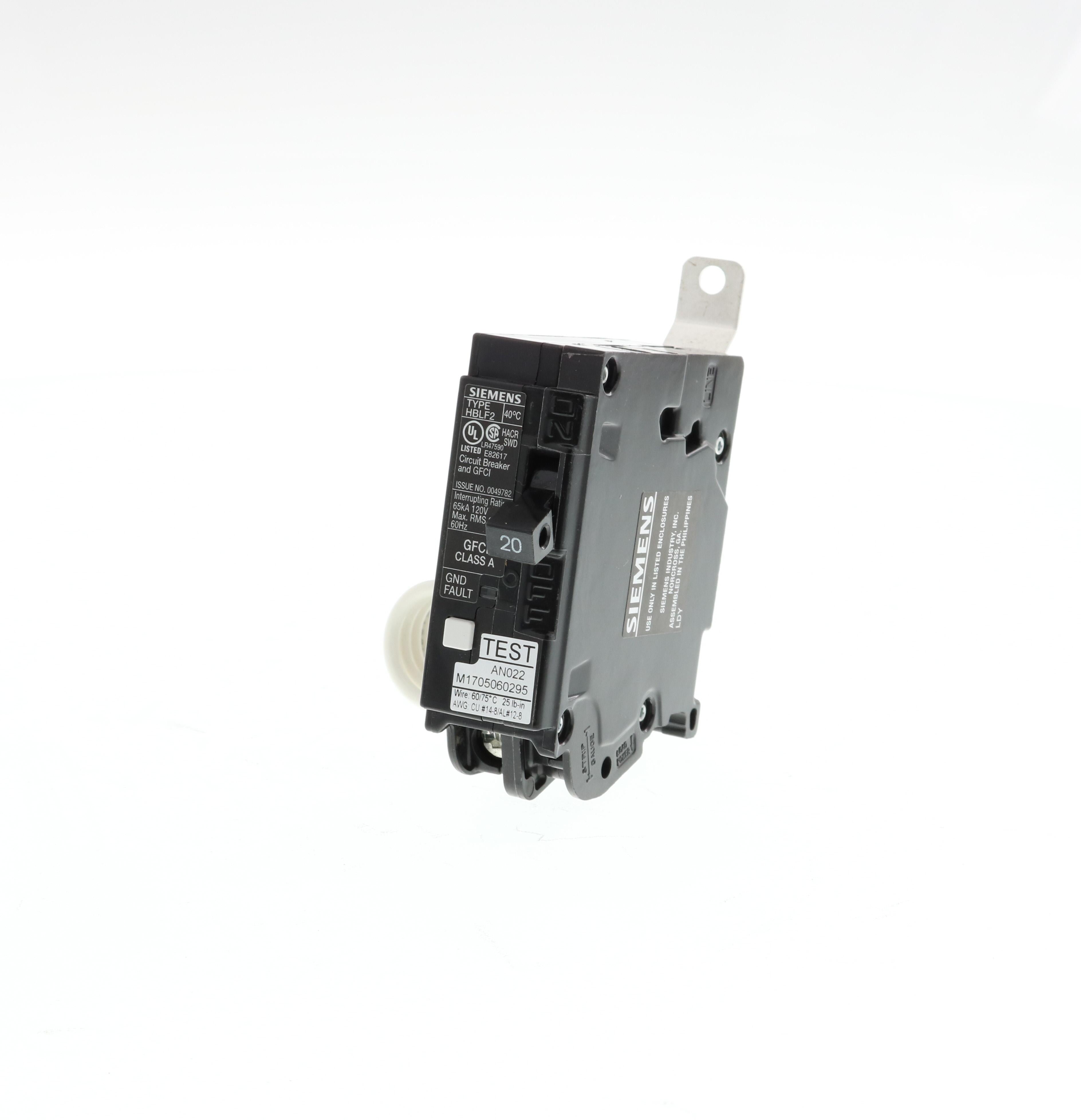BF120AHH | Siemens 1-Pole 20A 120V Bolt-On Molded Case Circuit Breaker