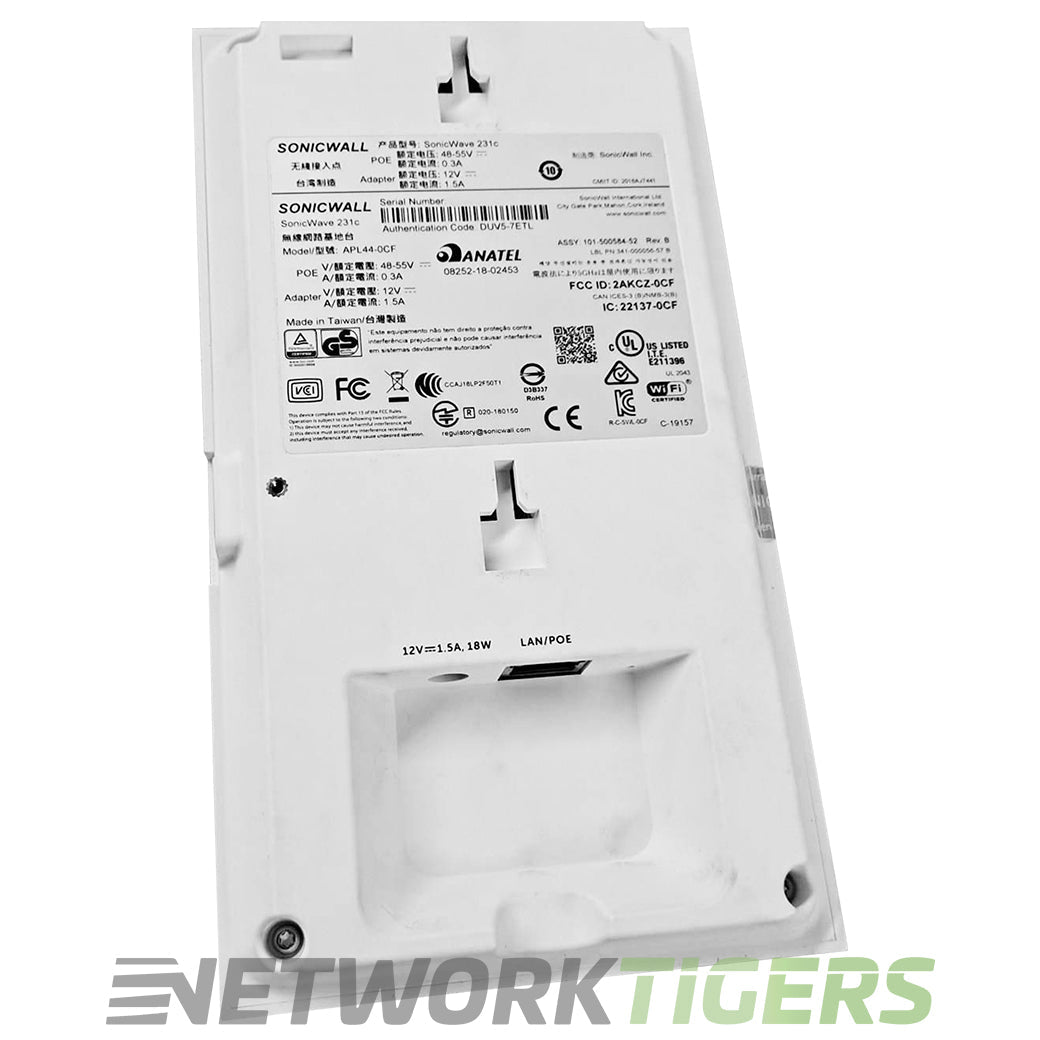 SonicWall SonicWave 231c 802.11ac 02-SSC-2521 2x2:2 MU-MIMO WAP TRANSFERABLE