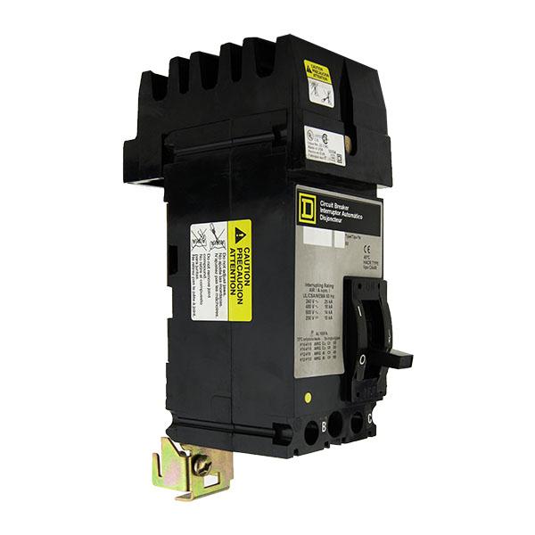 FH26050AC | Square D 50A 2-Pole 600VAC Thermal Magnetic Molded Case Circuit Breaker
