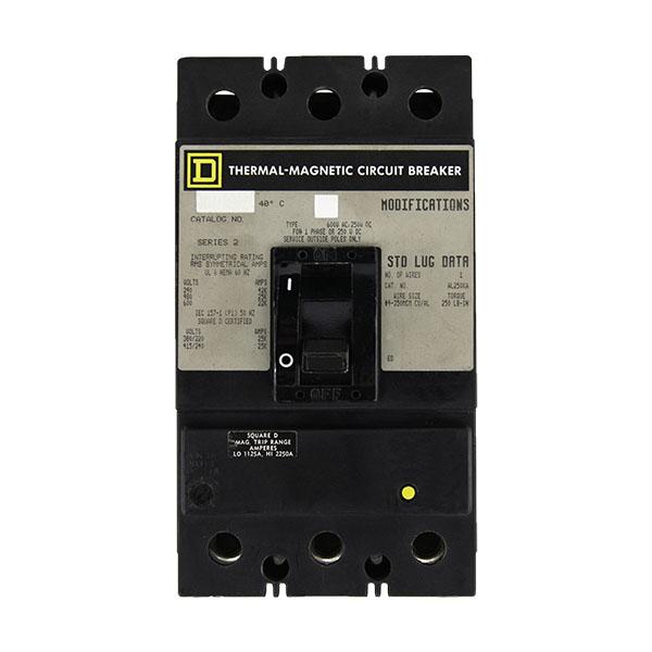 KHL362251212 | Schneider Electric KHL Series 225A 3-Pole Molded Case Circuit Breaker