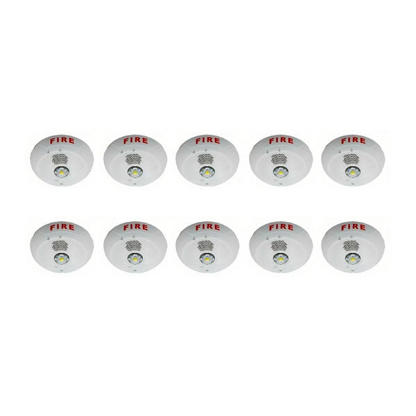 System Sensor SCWLED-BP10 L-Series LED Ceiling Strobe White 10-Pack Fire Alarm Visual Notification
