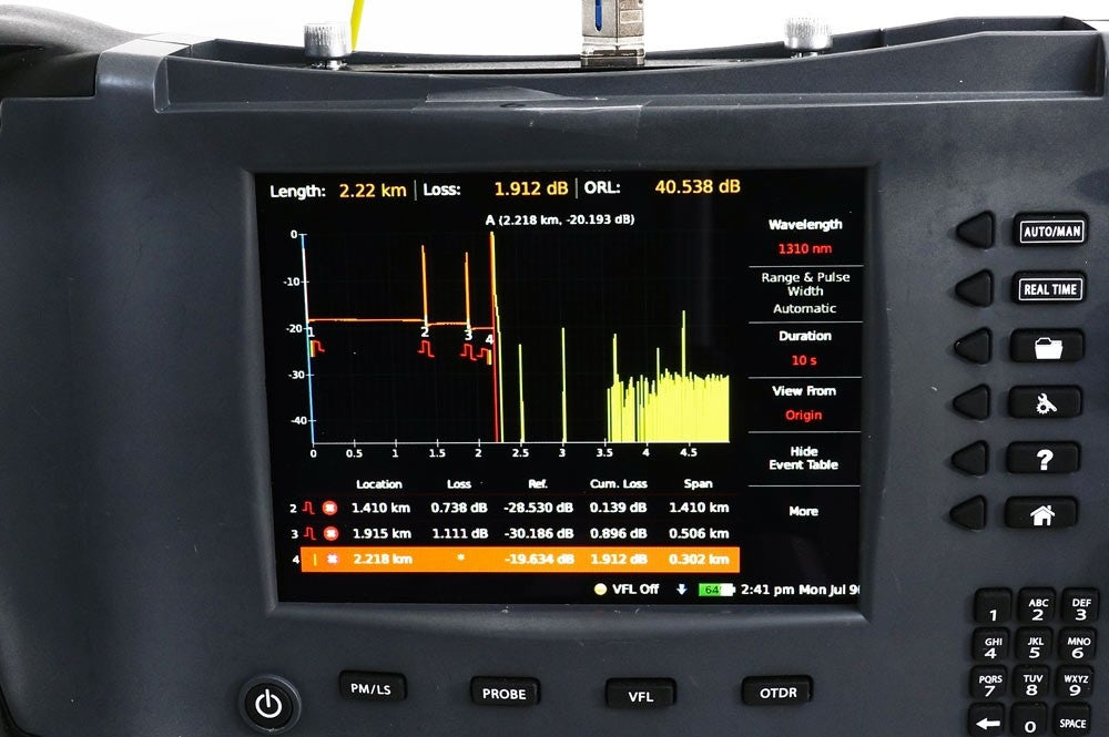 Thunder Bolt 7 In 1 OTDR Singlemode (1310/1550) With Power Meter & VFL