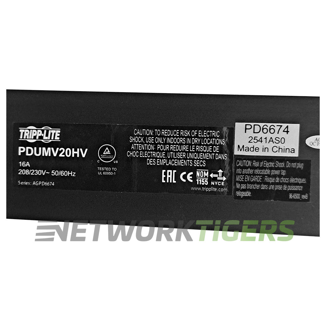 Tripp Lite PDUMV20HV SP 3.7kW 16A 208/230V 0U 6x C19 32x C13 PDU