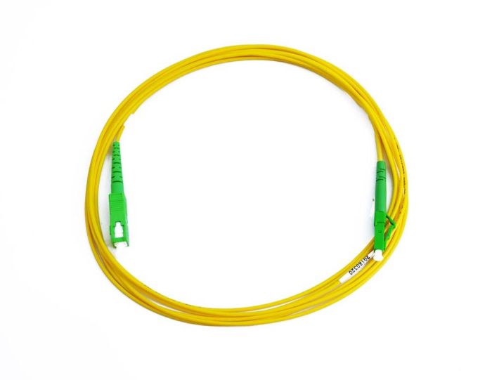 Fiber Optic Patch Cable, SC to LC APC-APC, 5 meters, 1.6mm, Simplex, SM | Plus Corning® SMF-28® Ultra Fiber