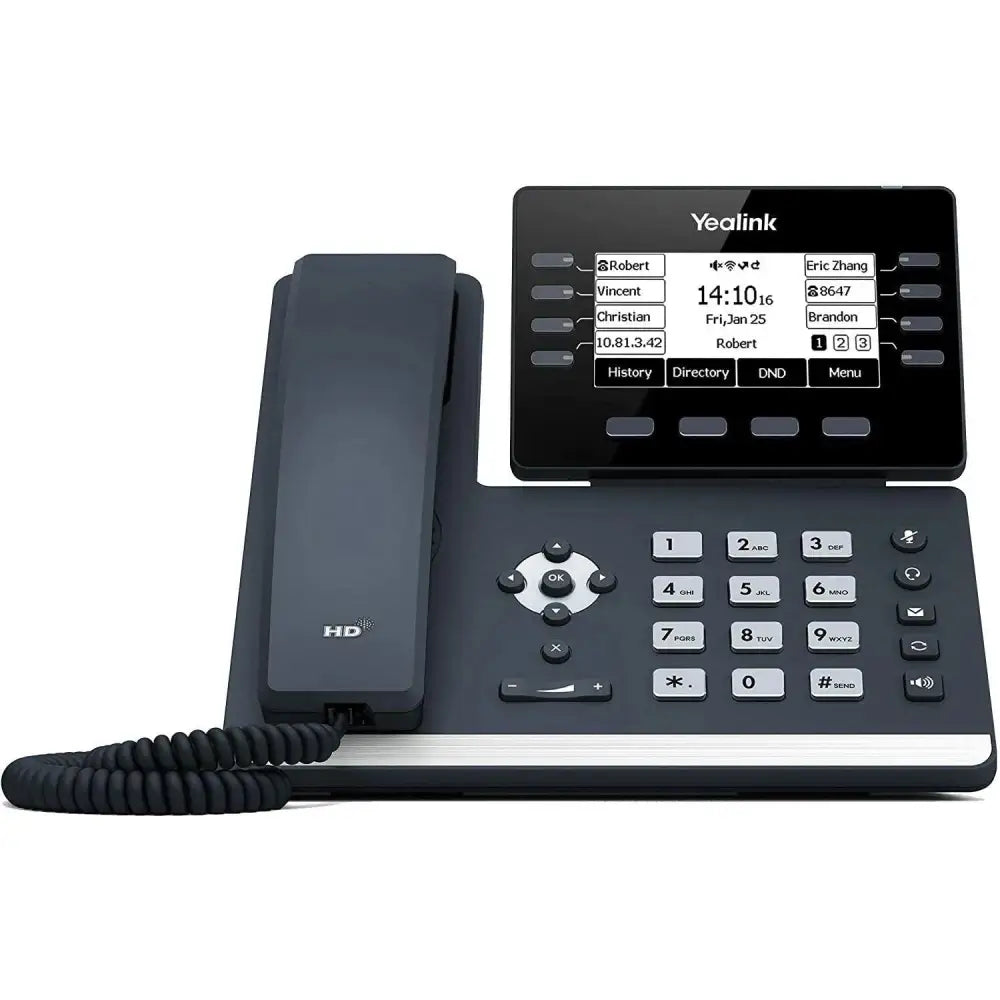 Yealink SIP-T53 Gigabit IP Phone 1301086 | 12 SIP Accounts, PoE, HD Voice - Refurbished