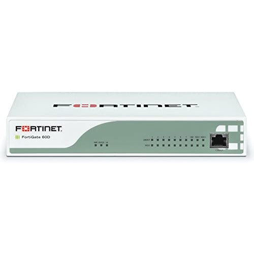 Dispositivo de seguridad con firewall FortiGate FG-60D con fuente de alimentación