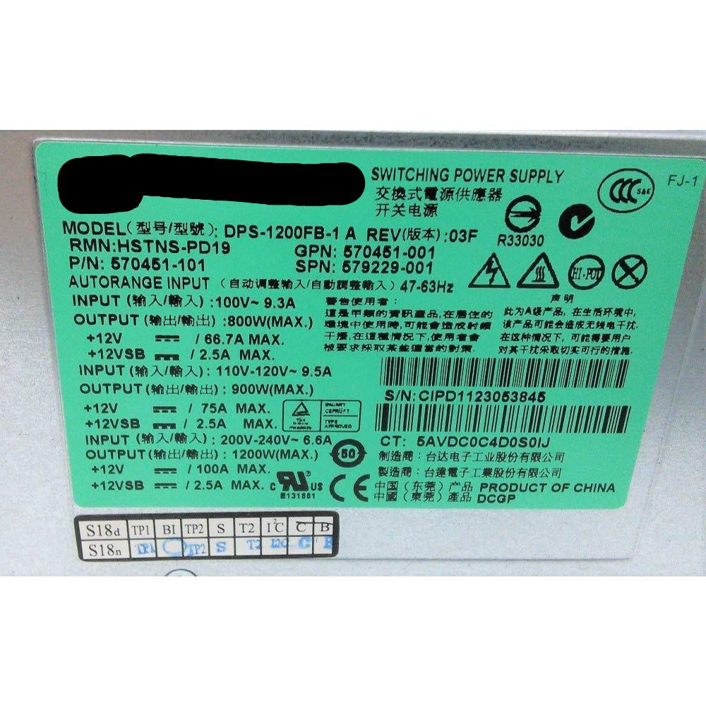 570451-101 dps-1200fb-1a a hstns-pd19 579229-001 HP 1200W HE PLATINUM Hot Plug PSU for Proliant Servers-FoxTI