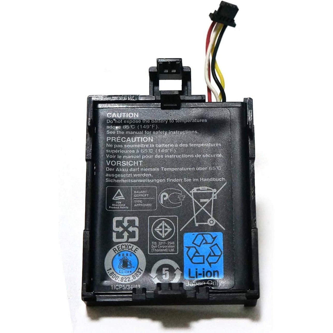 Battery T40JJ Raid Controller Battery 70K80 H132V for Perc H710 H710P H810 M620 R320 R420 R520 R620 R720 R820 T110 II T420 070K80 0H132V 0T40JJ - 3.6V 1.6Wh/460mAh