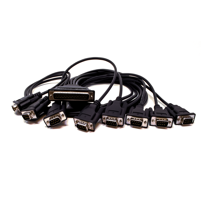 MOXA CBL-M62M9x8-100 - 8 Ports Male DB62 to DB9 RS-232 Connection Cable, 100cm cable