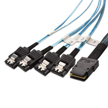 Carregar imagem no visualizador da galeria, Cabo Internal Mini SAS to SATA Cable (SFF-8087 to SATA Forward Breakout) 3.3 Feet-FoxTI
