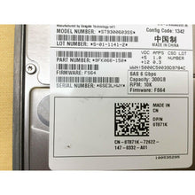 Carregar imagem no visualizador da galeria, Dell T871K 0T871K DELL 300GB 10K 6G SFF SAS HDD ST9300603SS Seagate 700900353700-FoxTI
