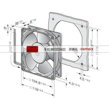Carregar imagem no visualizador da galeria, Ebm papst 4214/2HPU 12038 24V 0.19A 4.6W 4-wire waterproof cooling fan-FoxTI
