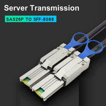 Carregar imagem no visualizador da galeria, External Multila Mini SAS SFF-8088 to SFF-8088 Cable Mini SAS 26P 3FT 1M 713243025142-FoxTI
