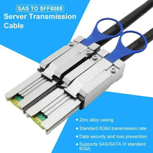 Carregar imagem no visualizador da galeria, External Multila Mini SAS SFF-8088 to SFF-8088 Cable Mini SAS 26P 3FT 1M 713243025142-FoxTI
