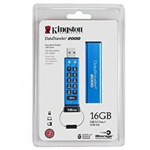 Carregar imagem no visualizador da galeria, Kingston Digital 16GB DT2000 Keypad USB 3.0 ,256bit AES Hardware Encrypted (DT2000/16GB)-FoxTI
