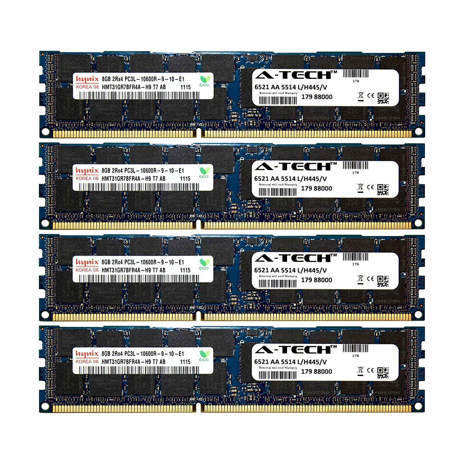 Memoria A-Tech Hynix 8GB Module PC3-10600 1.35V For Dell PowerEdge R820 A2626093 R910 T410 R415 A2862069 M610 R510 R710 A2862074 T610 T710 A3721482 C1100 C2100 C6145 C6100 C6105 R320 C6220 Memory RAM-FoxTI