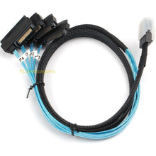 Carregar imagem no visualizador da galeria, Mini SAS 36P SFF-8087 to 4 SFF-8482 Connectors With SATA Power Cable 1M US SHIP 813501730341-FoxTI
